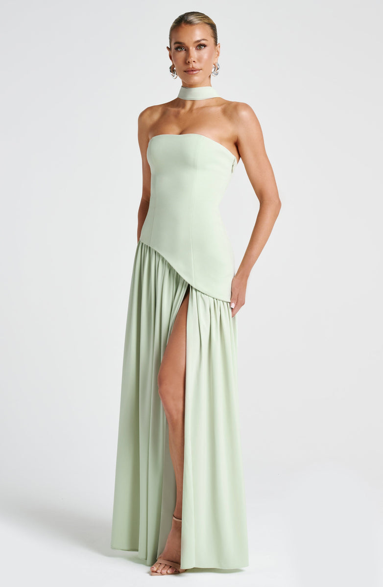 Calantha Slit Tulle Gown