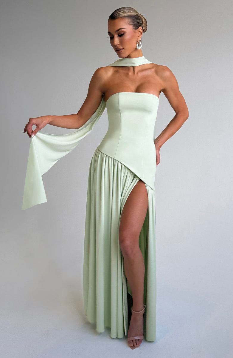 Calantha Slit Tulle Gown