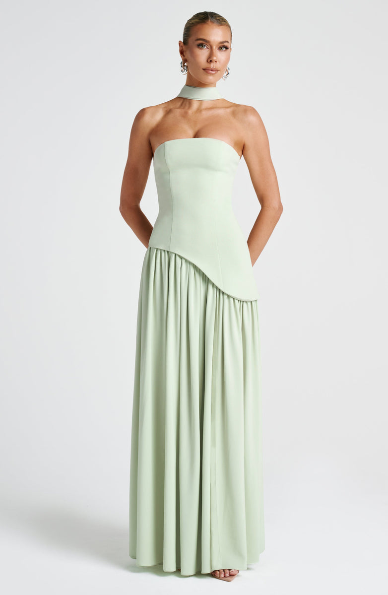 Calantha Slit Tulle Gown
