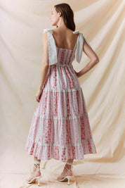 Celestine Floral Patchwork Midi Dress