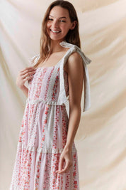 Celestine Floral Patchwork Midi Dress
