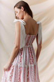 Celestine Floral Patchwork Midi Dress