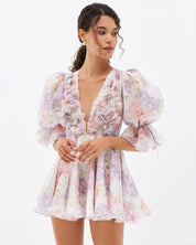 Liana Rosette Corset Mini Dress