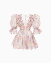 Liana Rosette Corset Mini Dress