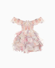 Liana Rosette Corset Mini Dress