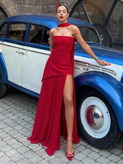 Calantha Slit Tulle Gown