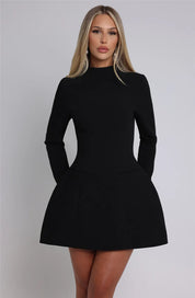 Emilia Structured Black Mini Dress