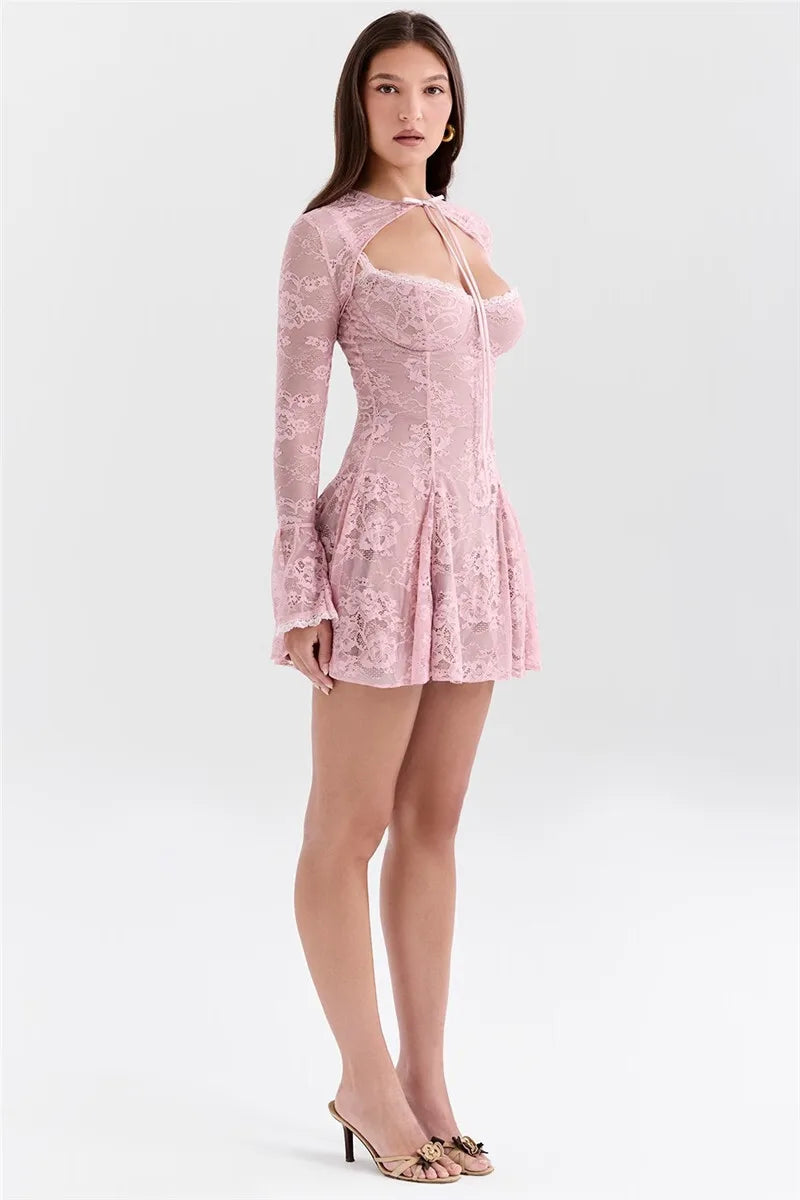 Bianca Two-Piece Mini Lace Dress