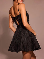Colette Embroidered Corset Mini Dress