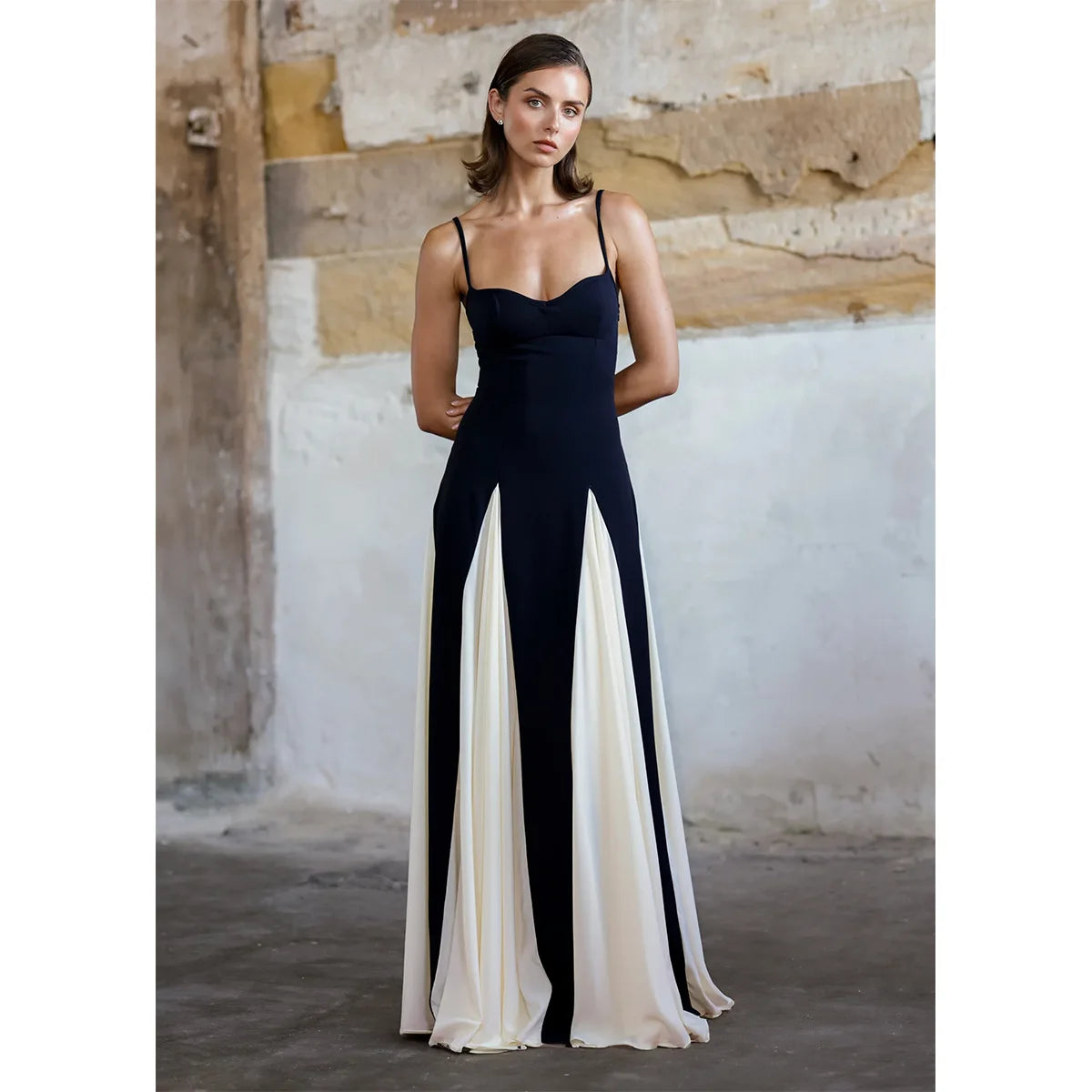 Noir Elegance Maxi Dress