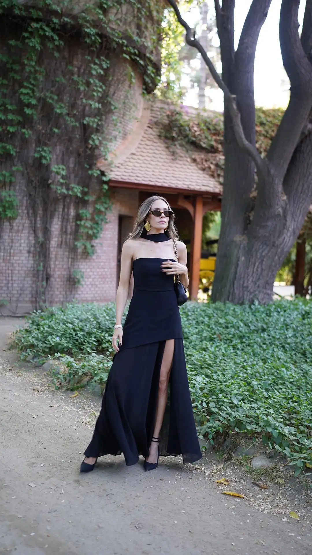 Lea Chiffon Asymmetrical Maxi Dress