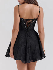 Colette Embroidered Corset Mini Dress