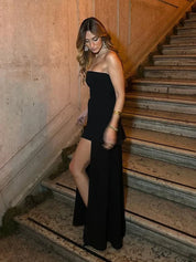 Lea Chiffon Asymmetrical Maxi Dress