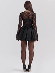 Emilia Two-Piece Lace Mini Dress with Bolero