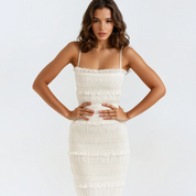 Sabrina Vintage Ruched Maxi Bodycon Dress