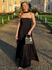Calantha Slit Tulle Gown