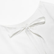 Tatiana White Bow Mini Skirt