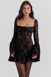 Anissa Vintage Lace Mini Dress