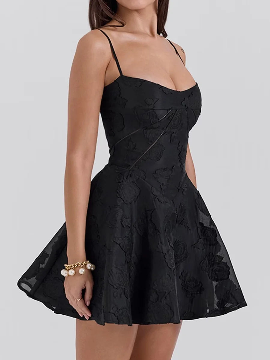 Colette Embroidered Corset Mini Dress