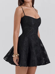 Colette Embroidered Corset Mini Dress