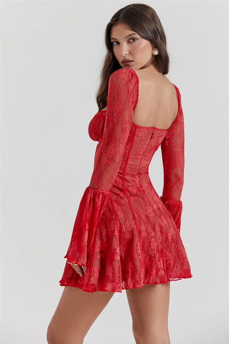 Anissa Vintage Lace Mini Dress