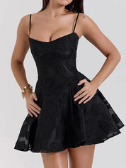 Colette Embroidered Corset Mini Dress