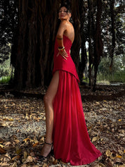 Calantha Slit Tulle Gown