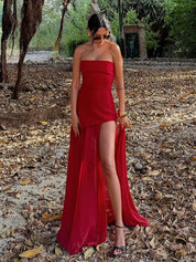 Calantha Slit Tulle Gown
