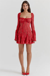 Anissa Vintage Lace Mini Dress