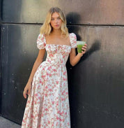 Adalyn Floral Split Midi Dress