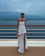 Lea Chiffon Asymmetrical Maxi Dress