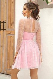 Rosa Polka Dot Mesh Dress